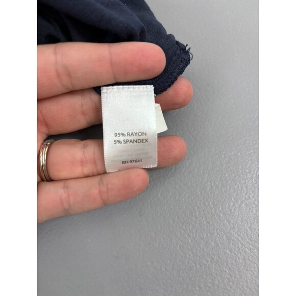 J. Jill women's small navy jersey knit‎ pleated maxi dress casual flowy stretch - Picture 7 of 7